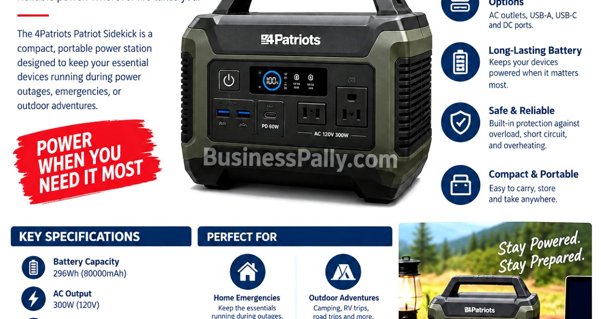 4Patriots Patriot Power Sidekick Solar Generator Sidekick Power Generator