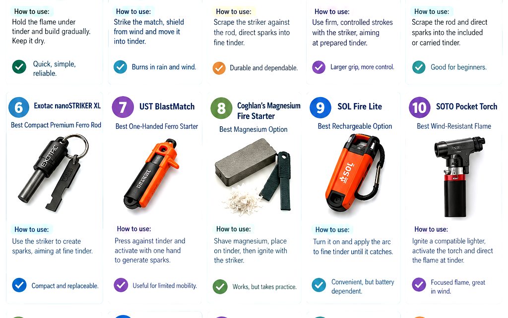15 Best Fire Starter Tools for Emergencies Fire Starter tools for campers and hikers