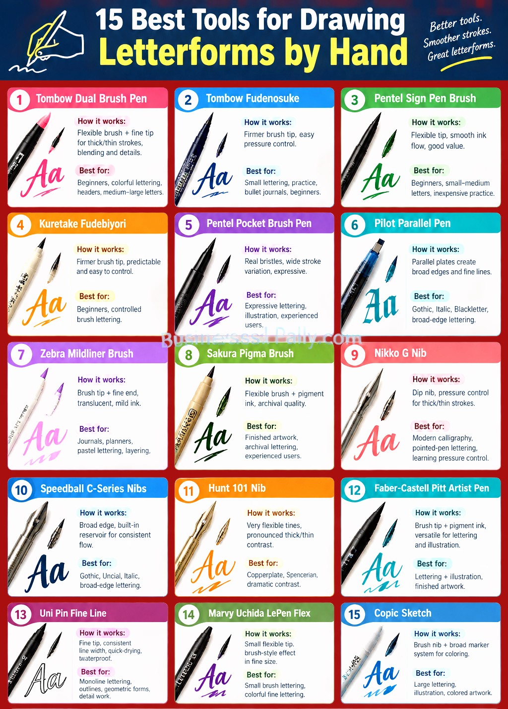 15 Best Tools for Drawing Letterforms by Hand Brush pens you can use to write letterforms easily