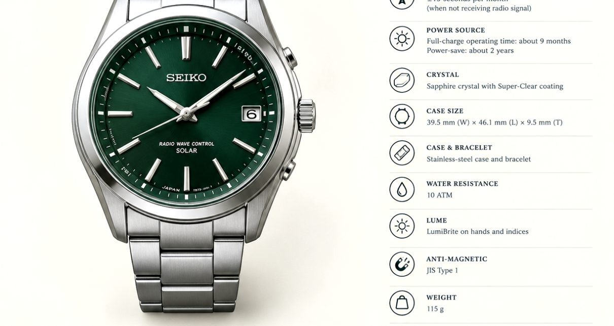 Seiko Men's SBTM319 Selection Solar Radio-Controlled Watch Seiko Men's SBTM319 Selection Solar Radio controlled Watch